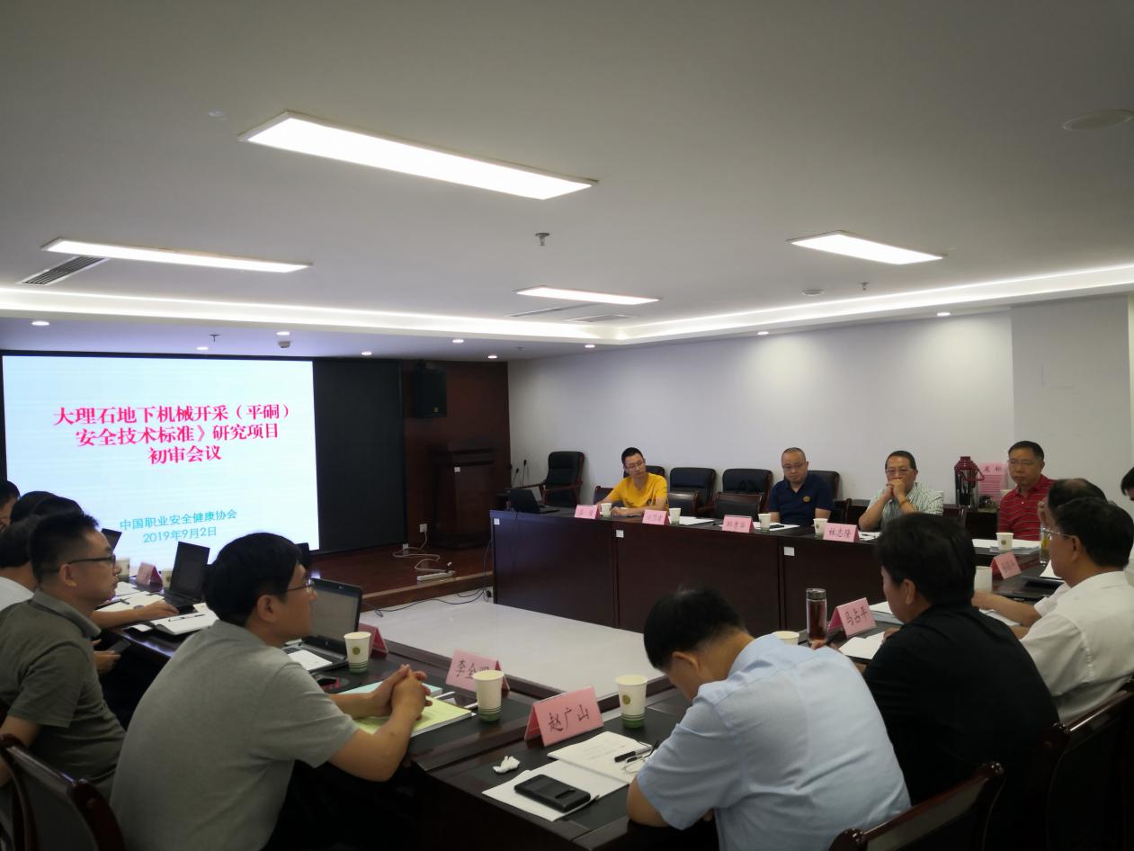 公司总经理率队参加《大理石地下机械开采（平硐）安全技术标准》研究项目初审会议